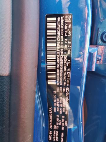 ZASPAKBN4M7D08065 - 2021 ALFA ROMEO STELVIO TI 蓝色 照片 12