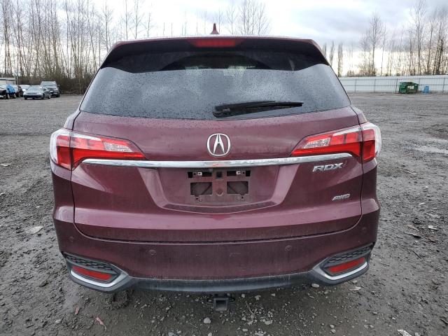 5J8TB4H70JL018435 - 2018 ACURA RDX ADVANCE BURGUNDY photo 6