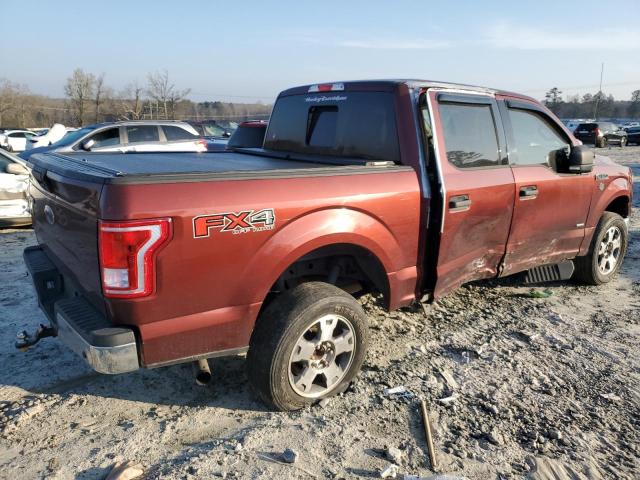 1FTEW1EG8FKD06070 - 2015 FORD F150 XLT SUPERCREW RED photo 3