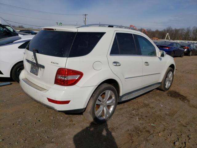 4JGBB8GB9AA605148 - 2010 MERCEDES-BENZ ML 350 4MATIC WHITE photo 3