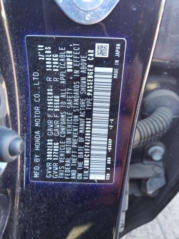 JHMFC1F74JX009061 - 2018 HONDA CIVIC EXL შავი ფოტო 12