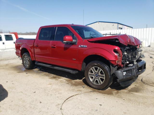 1FTEW1EG7FFB19704 - 2015 FORD F150 SUPERCREW RED photo 4