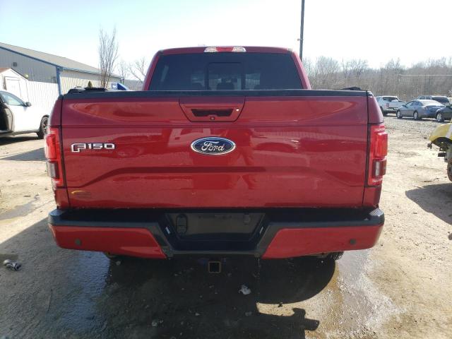 1FTEW1EG7FFB19704 - 2015 FORD F150 SUPERCREW RED photo 6
