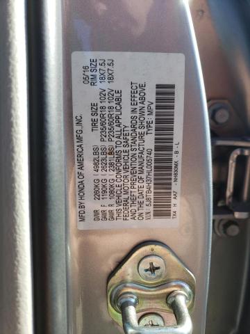 5J8TB4H37HL005740 - 2017 ACURA RDX SILVER photo 13