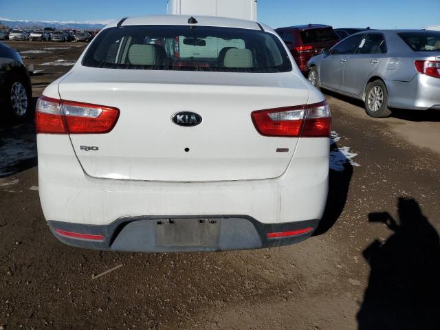 KNADM4A37D6259834 - 2013 KIA RIO LX WHITE photo 6