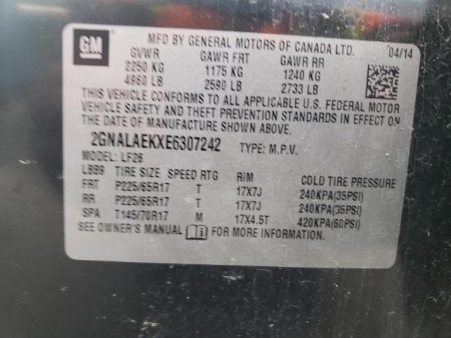 2GNALAEKXE6307242 - 2014 CHEVROLET EQUINOX LS CHARCOAL photo 12