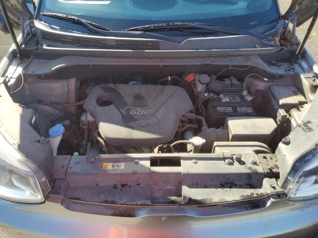 KNDJN2A22F7219141 - 2015 KIA SOUL GRAY photo 11