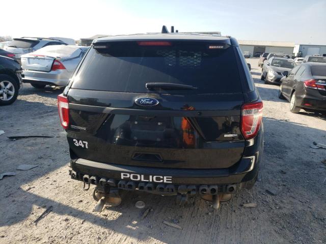 1FM5K8AR4JGC43777 - 2018 FORD EXPLORER POLICE INTERCEPTOR შავი ფოტო 6