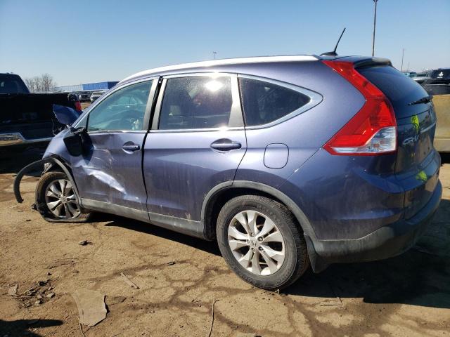 5J6RM4H75CL060941 - 2012 HONDA CR-V EXL BLUE photo 2