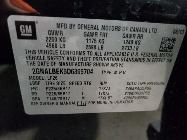 2GNALBEK5D6395704 - 2013 CHEVROLET EQUINOX LS BLACK photo 14