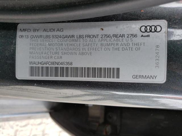 WAUHGAFC6EN045358 - 2014 AUDI A6 PRESTIGE GRAY photo 13