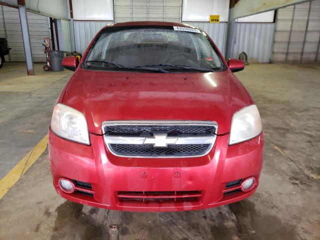 KL1TD56697B189960 - 2007 CHEVROLET AVEO BASE RED photo 5