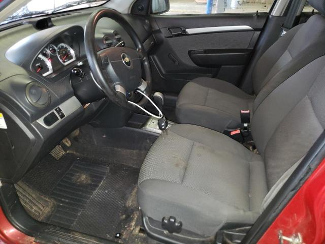 KL1TD56697B189960 - 2007 CHEVROLET AVEO BASE RED photo 7