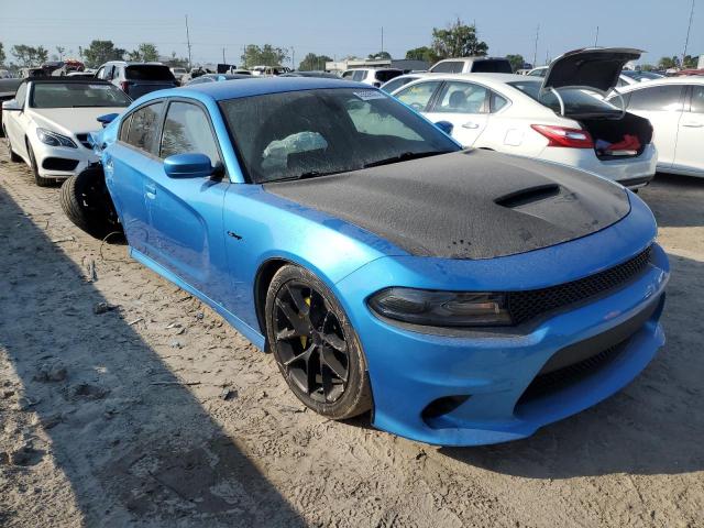 2C3CDXHG8KH697190 - 2019 DODGE CHARGER GT BLUE photo 4