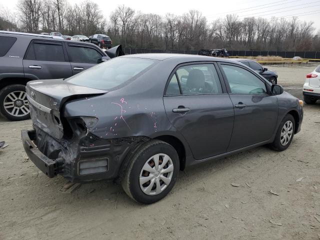 2T1BU4EE5BC680141 - 2011 TOYOTA COROLLA BASE GRAY photo 3