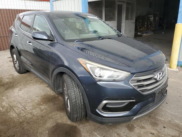 5XYZTDLB4HG444281 - 2017 HYUNDAI SANTA FE S BLUE photo 4