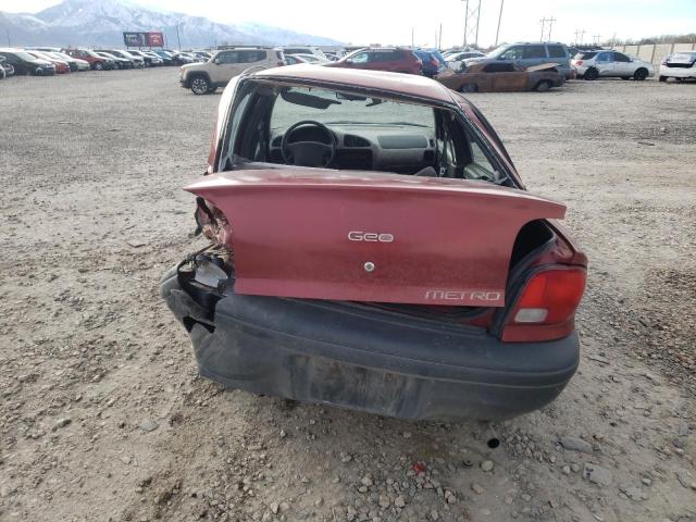 2C1MR5293S6755280 - 1995 CHEVROLET METRO BASE RED photo 6