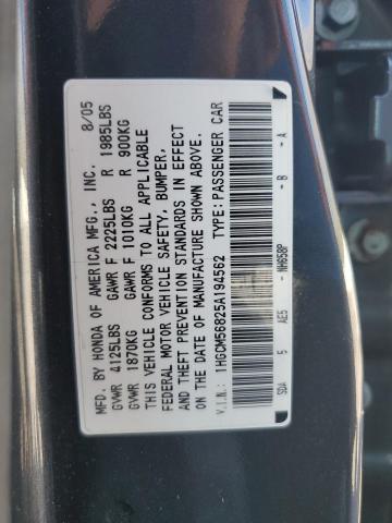 1HGCM56825A194562 - 2005 HONDA ACCORD EX GRAY photo 12