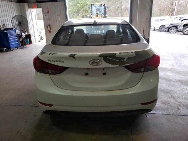 5NPDH4AE5GH730124 - 2016 HYUNDAI ELANTRA SE WHITE photo 6