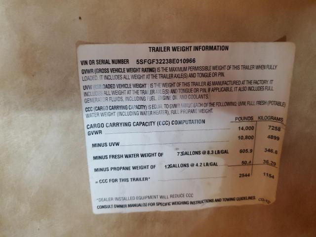 5SFGF32238E010966 - 2008 HEARTLAND GATEWAY 双色 照片 10