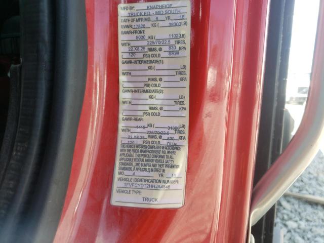 1FVFCYDT2HHJA4846 - 2017 FREIGHTLINER M2 106 MEDIUM DUTY RED photo 13