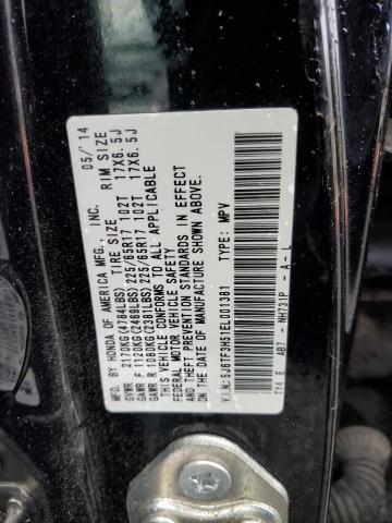 5J6TF3H51EL001381 - 2014 HONDA CROSSTOUR EXL შავი ფოტო 13