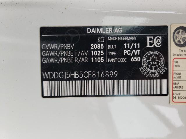 WDDGJ5HB5CF816899 - 2012 MERCEDES-BENZ C 350 WHITE photo 13