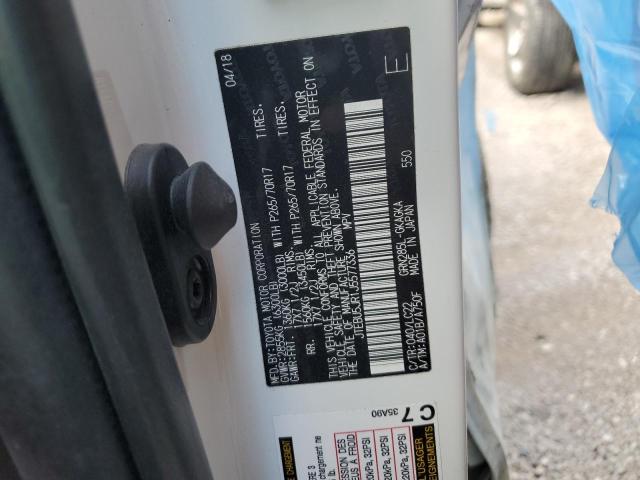 JTEBU5JR1J5577336 - 2018 TOYOTA 4RUNNER SR5/SR5 PREMIUM თეთრი ფოტო 13