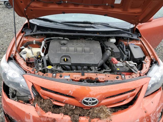 2T1BU4EE2DC088716 - 2013 TOYOTA COROLLA BASE ORANGE photo 11