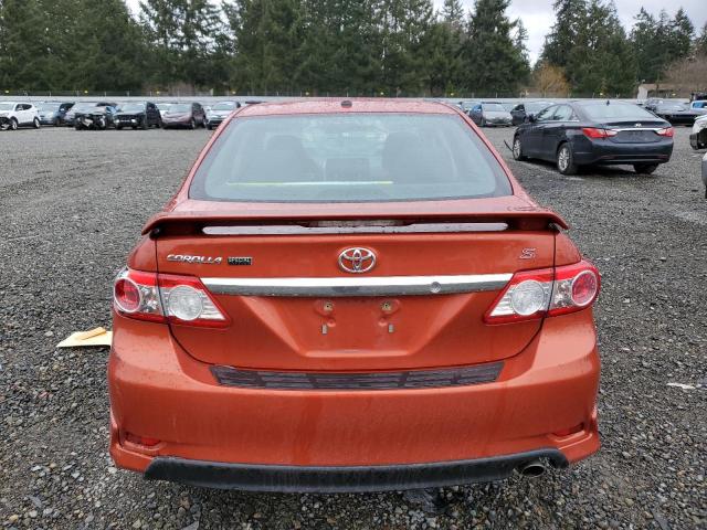 2T1BU4EE2DC088716 - 2013 TOYOTA COROLLA BASE ORANGE photo 6