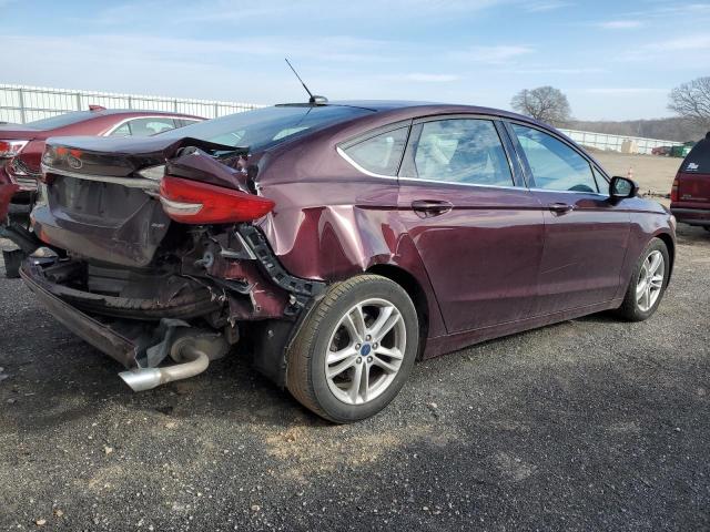 3FA6P0H73JR142941 - 2018 FORD FUSION SE BURGUNDY photo 3