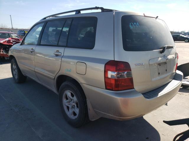 JTEGD21A350108914 - 2005 TOYOTA HIGHLANDER BEIGE photo 2