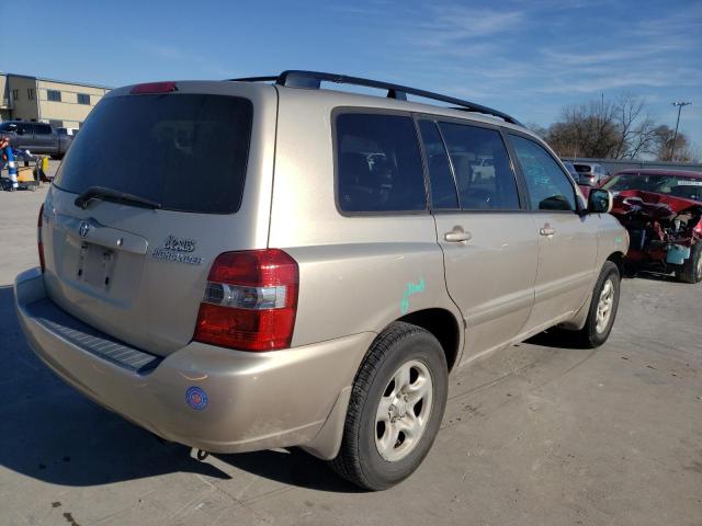 JTEGD21A350108914 - 2005 TOYOTA HIGHLANDER BEIGE photo 3