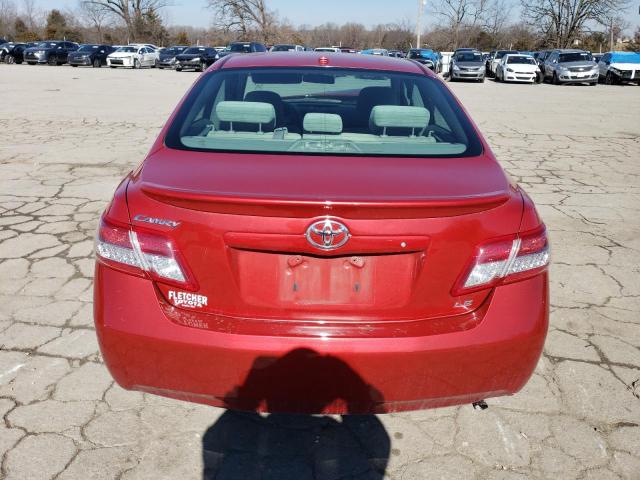 4T4BF3EK5BR099379 - 2011 TOYOTA CAMRY BASE RED photo 6