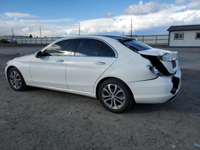 55SWF4KB8GU176237 - 2016 MERCEDES-BENZ C 300 4MATIC WHITE photo 2