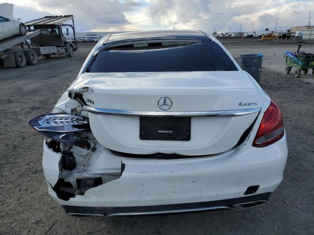 55SWF4KB8GU176237 - 2016 MERCEDES-BENZ C 300 4MATIC WHITE photo 6