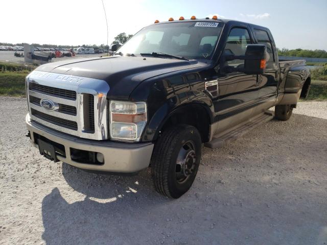 1FTWW33R48EA30492 - 2008 FORD F350 SUPER DUTY BLACK photo 2