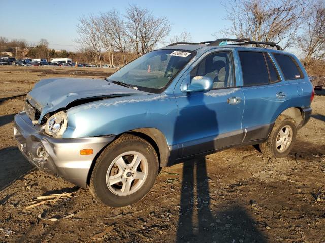 KM8SC73E74U726268 - 2004 HYUNDAI SANTA FE GLS BLUE photo 1