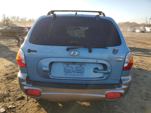 KM8SC73E74U726268 - 2004 HYUNDAI SANTA FE GLS BLUE photo 6