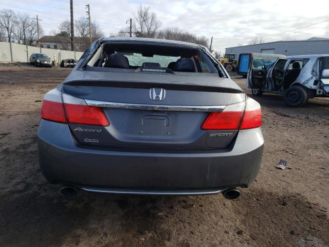 1HGCR2F5XFA039247 - 2015 HONDA ACCORD SPORT GRAY photo 6