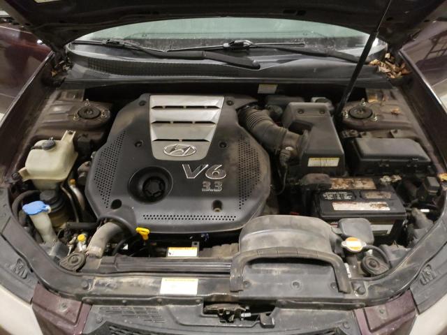 5NPEU46F06H022752 - 2006 HYUNDAI SONATA GLS MAROON photo 11