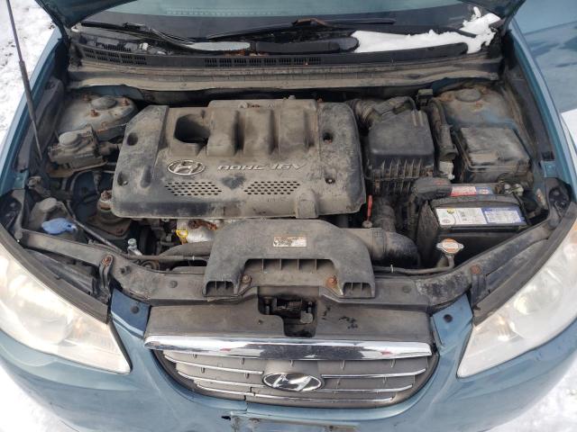 KMHDU45D27U117683 - 2007 HYUNDAI ELANTRA GL BLUE photo 11