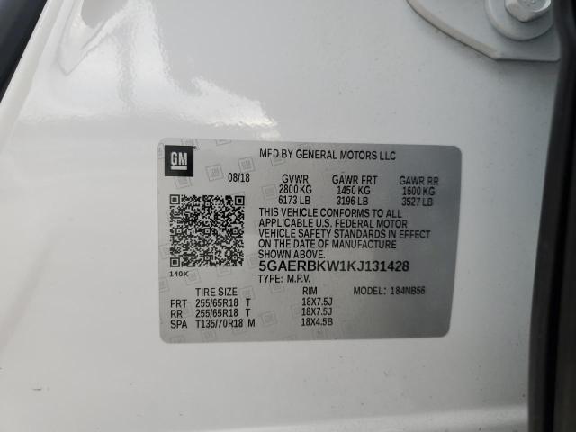 5GAERBKW1KJ131428 - 2019 BUICK ENCLAVE ESSENCE 白色 照片 13