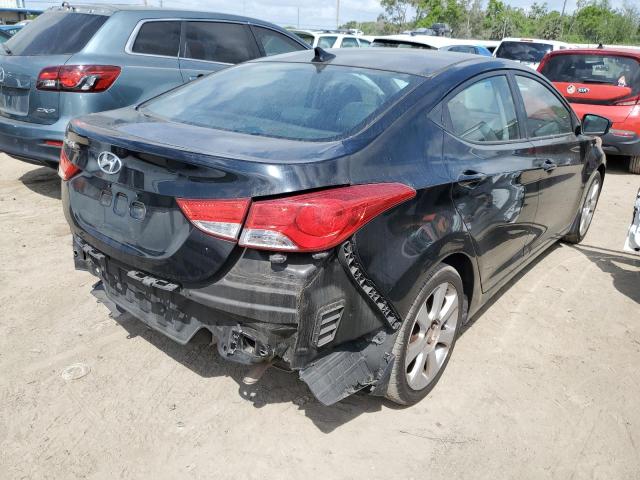 5NPDH4AE4DH190647 - 2013 HYUNDAI ELANTRA GLS BLACK photo 3