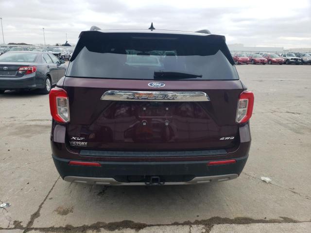 1FMSK8DH2NGA89422 - 2022 FORD EXPLORER XLT BURGUNDY photo 6