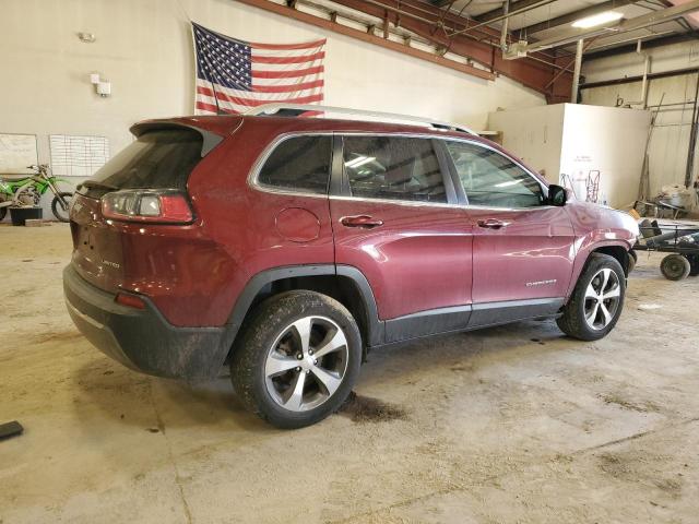 1C4PJLDB1KD347809 - 2019 JEEP CHEROKEE LIMITED BURGUNDY photo 3