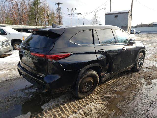 5TDGZRBH3MS101676 - 2021 TOYOTA HIGHLANDER XLE 黑色 照片 3