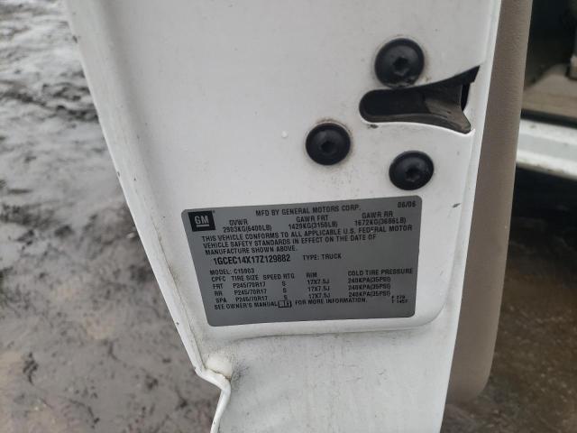 1GCEC14X17Z129882 - 2007 CHEVROLET SILVERADO C1500 CLASSIC Ağ foto 12