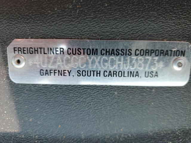 4UZACGCYXGCHJ3873 - 2016 FREIGHTLINER CHASSIS XC კრემისფერი ფოტო 10