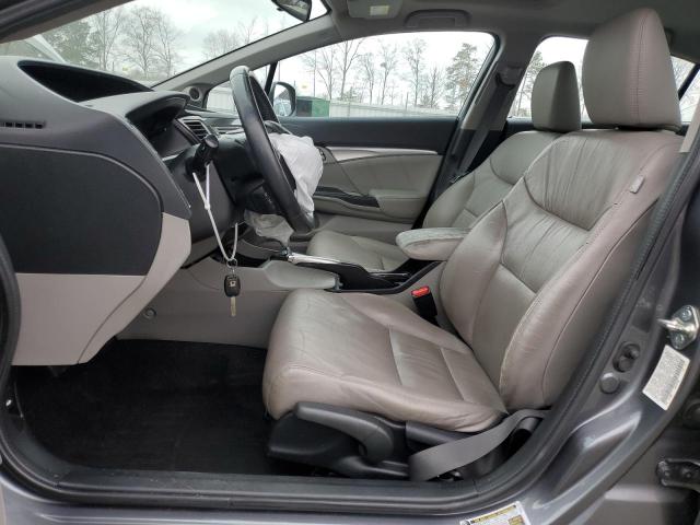 19XFB2F92DE074751 - 2013 HONDA CIVIC EXL GRAY photo 7